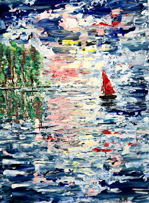 Crimson Voyage- Canvas Print | 120 cm x 90 cm